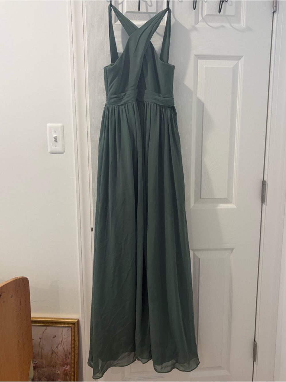 Green Chiffon Junior Azazie Bridesmaids Dress